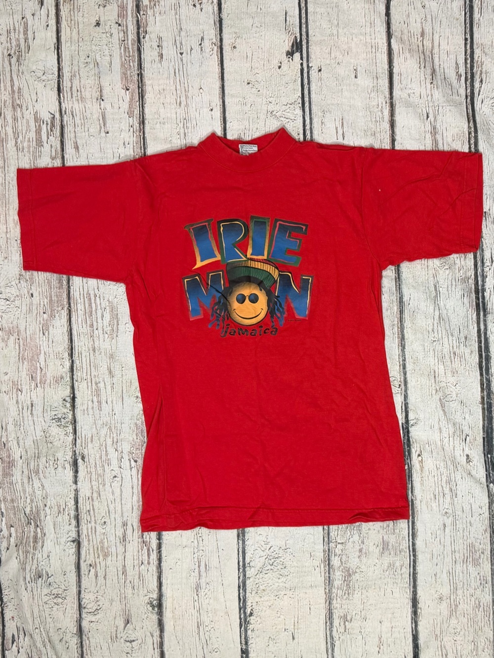 Vintage Jamaica Travel Tourism 1990s Crewneck Red Tshirt